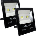 Ver imagem 1 de Kit 2 Refletor Led Branco Holofote Externo Jardim Muro 100w