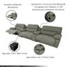 Sofá Decorativo Swift Elétrico Reclinável C-porta Copos Baú Cooler Linho Cinza G81 - Gran Belo - 6