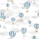 Ver imagem 1 de Papel de Parede Infantil Balões Azul Sonhos 4246