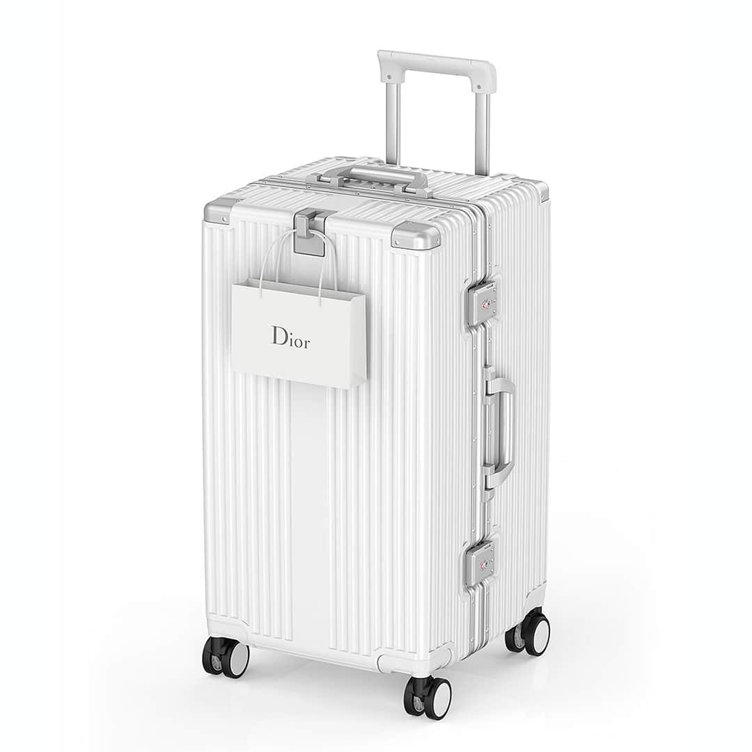 Kit Mala de Viagem Baú Pequena 10kg e Grande 32kg Policarbonato Holanda Maloa:branco - 19