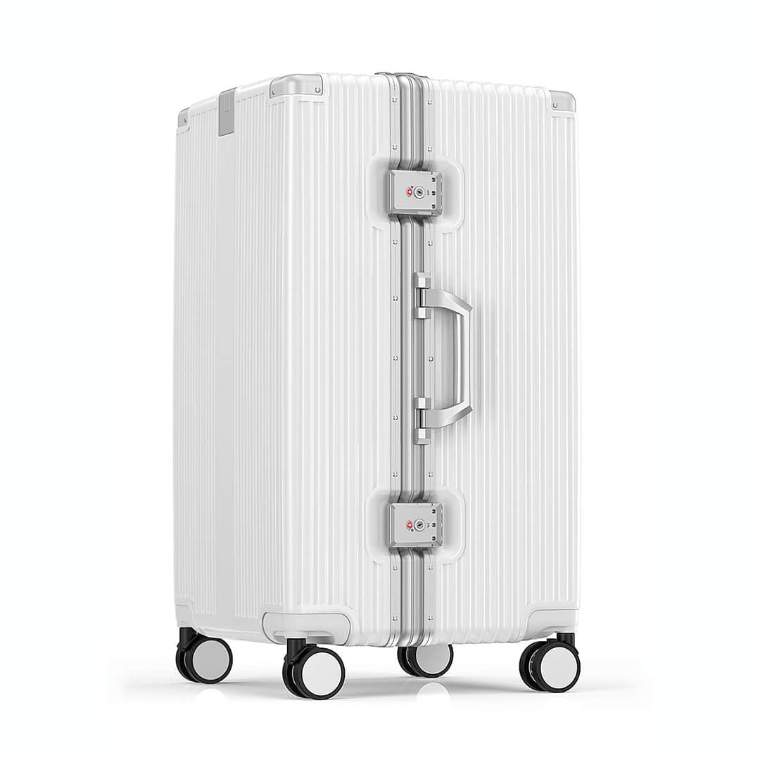 Kit Mala de Viagem Baú Pequena 10kg e Grande 32kg Policarbonato Holanda Maloa:branco - 10