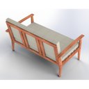 Ver imagem 6 de Sofá de Madeira 2 Lugares com Almofadas de Assento e Encosto Isis Yescasa