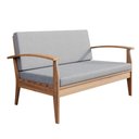 Ver imagem 3 de Sofá de Madeira 2 Lugares com Almofadas de Assento e Encosto Isis Yescasa