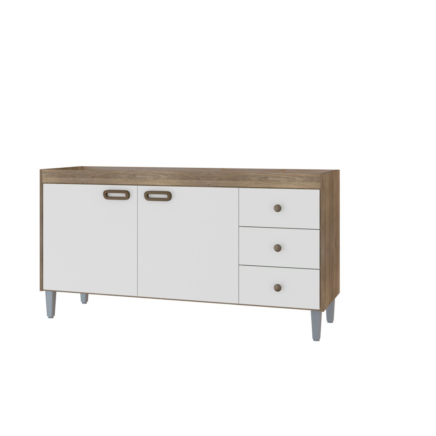 Gabinete para Pia 150cm 2 Portas 3 Gavetas Bréscia - 3