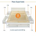 Ver imagem 4 de Cama Queen Multifuncional Madeira Maciça Irara CabeCasa MadeiraOriginals Branco/Lavado