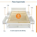 Ver imagem 4 de Cama Queen Multifuncional Madeira Maciça Irara CabeCasa MadeiraOriginals Branco/Lavado