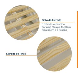 Cama Queen Multifuncional Madeira Maciça Irara CabeCasa MadeiraMadeira - 7