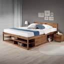 Ver imagem 1 de Cama Queen Multifuncional Madeira Maciça Irara CabeCasa MadeiraOriginals Marrom/Caramelo