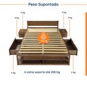 Ver imagem 4 de Cama Queen Multifuncional Madeira Maciça Irara CabeCasa MadeiraOriginals