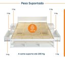 Ver imagem 4 de Cama King Multifuncional Madeira Maciça Irara CabeCasa MadeiraOriginals Branco/Lavado