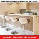 Ver imagem 2 de Banqueta Giratória Nicole Rivatti Madeira Escura Revestimento Poliuretano (PU) Preto Base Disco