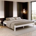 Ver imagem 3 de Cama King Size Turca New em Madeira Maciça Cor Branco