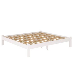 Cama King Size Turca New em Madeira Maciça Cor Branco