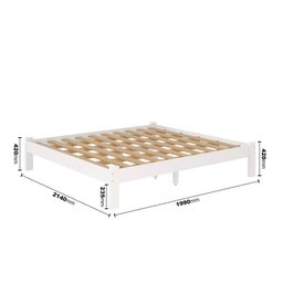 Cama King Size Turca New em Madeira Maciça Cor Branco - 2