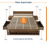 Cama King Multifuncional Madeira Maciça Irara CabeCasa MadeiraOriginals - 4