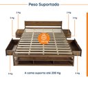 Ver imagem 4 de Cama King Multifuncional Madeira Maciça Irara CabeCasa MadeiraOriginals Marrom/Caramelo