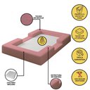Ver imagem 2 de Cama Montessoriana Berço Infantil 100% Espuma Balaqui Decor Cor:rosa