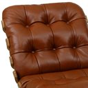 Ver imagem 4 de Poltrona Decorativa com Puff Laura Couro Marrom - Sallar Home