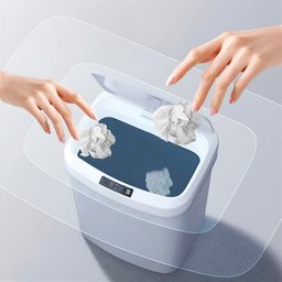 Lixeira Automática Inteligente com Sensor 15 Litros Branca - sem Toque - 5