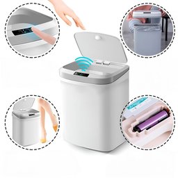 Lixeira Automática Inteligente com Sensor 15 Litros Branca - sem Toque - 2