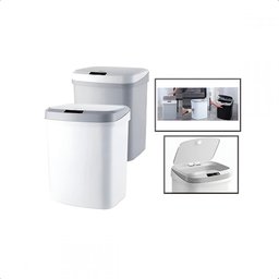 Lixeira Automática Inteligente com Sensor 15 Litros Branca - sem Toque - 4