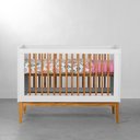 Ver imagem 2 de Berço Mini Cama Noah Wood com Pés Square Mel - Branco Fosco Abra Casa