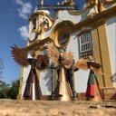 Ver imagem 3 de Arcanjo Prime Artesanal Enferrujado Com Pergaminho Em Ferro Libertas Rosas Artesanato Anjo Prime Nat
