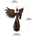Ver imagem 2 de Arcanjo Prime Artesanal Enferrujado Com Pergaminho Em Ferro Libertas Rosas Artesanato Anjo Prime Nat
