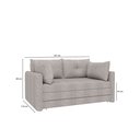 Ver imagem 4 de Sofá Cama Casal 02 Lugares Linho Bege Madri 167cm Yescasa