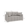 Sofá Cama Casal para Sala de Estar 02 Lugares 167cm Madri - 4
