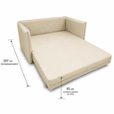Ver imagem 4 de Sofá Cama Casal 02 Lugares Linho Bege Madri 167cm Yescasa
