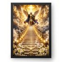 Ver imagem 1 de Quadro Escadaria Celeste de São Miguel 40x60cm Moldura Preta