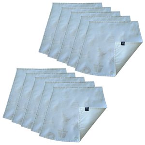 Jogo Americano Luxo Presente de Natal Prata Dupla face 10un