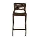 Ver imagem 3 de Banqueta Alta para Bancada e Cozinha Marrom Café Empilhável Marte em Polipropileno Acrilys