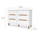 Ver imagem 4 de Quarto Infantil/Juvenil com Guarda-Roupa e Cômoda Sky Yescasa Branco/Olmo Italiano