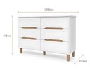 Ver imagem 4 de Quarto Infantil/Juvenil com Guarda-Roupa e Cômoda Sky Yescasa Branco/Olmo Italiano