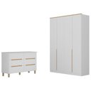 Ver imagem 2 de Quarto Infantil com Guarda-roupa e Cômoda Sky