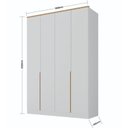 Ver imagem 3 de Quarto Infantil/Juvenil com Guarda-Roupa e Cômoda Sky Yescasa Branco/Olmo Italiano