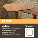 Ver imagem 3 de Kit 2 Mesinhas Laterais de Madeira Maciça Verniz Semibrlho