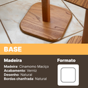 Ver imagem 5 de Kit 2 Mesinhas Laterais de Madeira Maciça Verniz Semibrlho