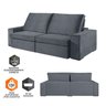 Sofá 3 Lugares Retrátil e Reclinável 230 Cm Samba Yescasa - 6