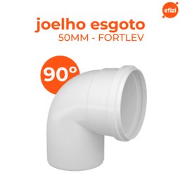 Kit Joelho Esgoto 90º 50 Mm Fortlev - 10 Unidades - 2