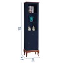 Ver imagem 5 de Estante para Sala 2 Prateleiras 1 Gaveta 1 Porta Pés Luiz Xv 60104 Linz Móveis - Azul Petróleo/imbui