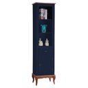 Ver imagem 1 de Estante para Sala 2 Prateleiras 1 Gaveta 1 Porta Pés Luiz Xv 60104 Linz Móveis - Azul Petróleo/imbui
