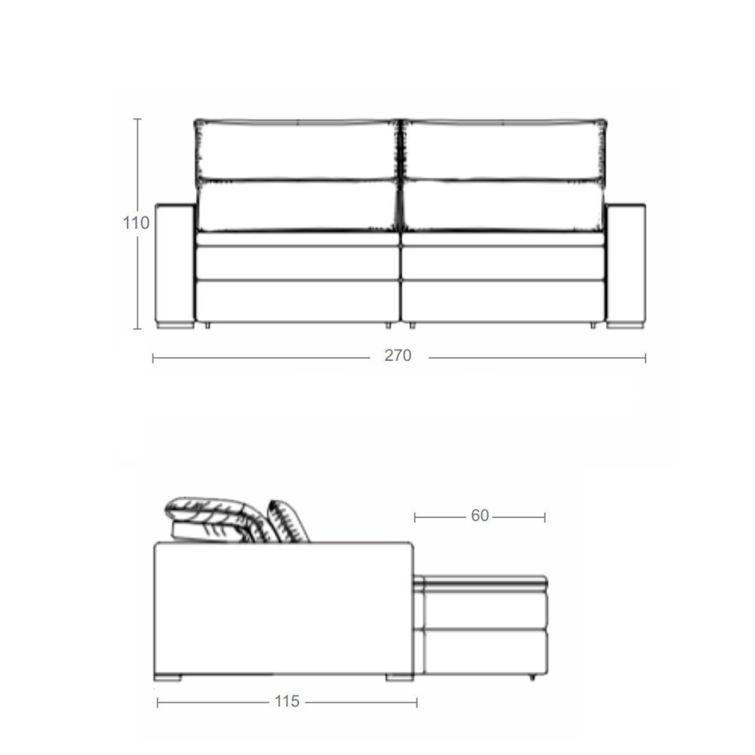 Sofá 4 Lugares Retrátil Reclinável 270cm Molas Ensacadas Palladium New - 3