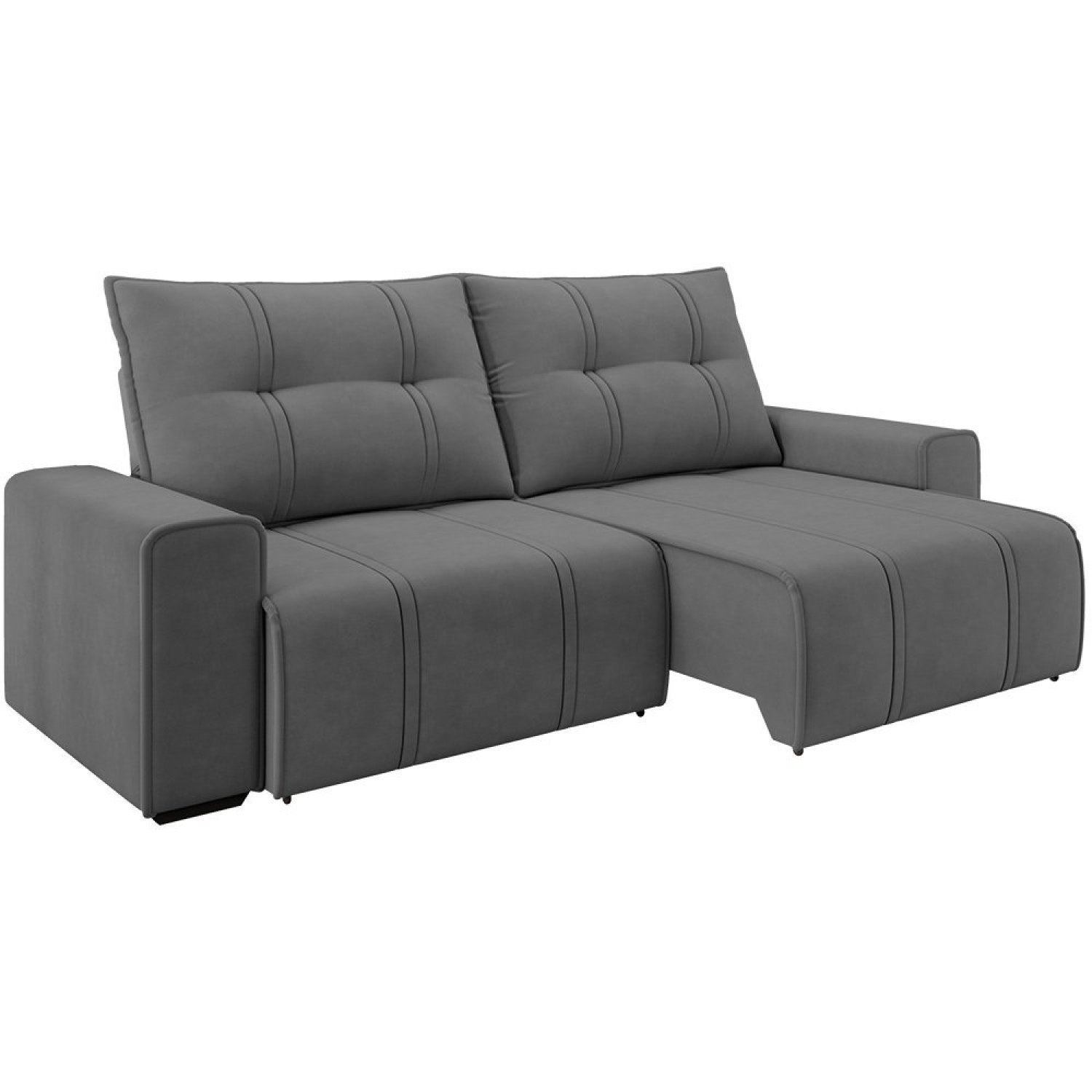 Sofá 4 Lugares Retrátil Reclinável 270cm Molas Ensacadas Palladium New - 2