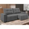 Sofá 4 Lugares Retrátil Reclinável 270cm Molas Ensacadas Palladium New - 1