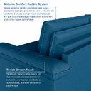 Ver imagem 6 de Sofá Retrátil Reclinável 2 Lugares Veludo Azul Palmeira 180cm CabeCasa MadeiraOriginals