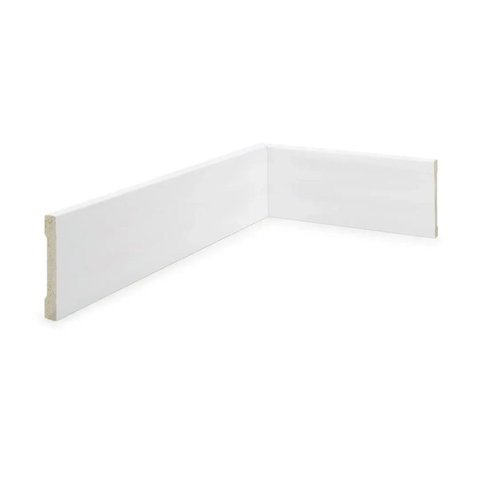 Rodapé Poliestireno 7cm x 10mm x 2,40m Slim Liso Nfr Rodapés Branco Ruffino
