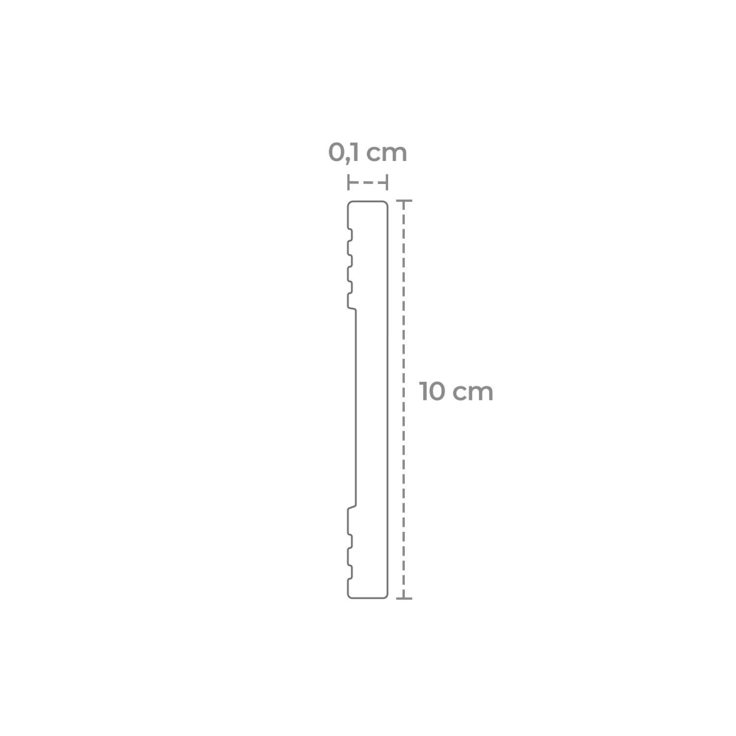 Rodapé Poliestireno 7cm X 10mm X 2,40m Slim Liso Nfr Rodapés Ruffino - 4